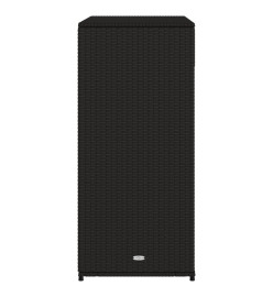 Armoire de rangement de jardin noir 105x55x113cm résine tressée