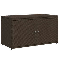 Armoire de rangement jardin marron 110x55x60,5cm résine tressée