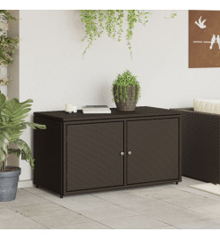 Armoire de rangement jardin marron 110x55x60,5cm résine tressée