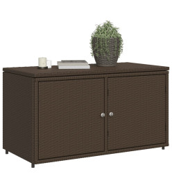 Armoire de rangement jardin marron 110x55x60,5cm résine tressée