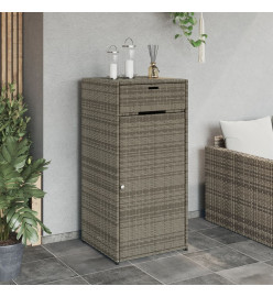 Armoire de rangement de jardin gris 55x55x111 cm résine tressée