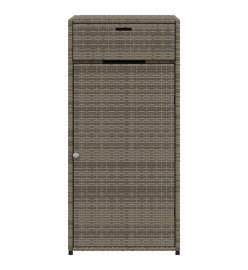 Armoire de rangement de jardin gris 55x55x111 cm résine tressée
