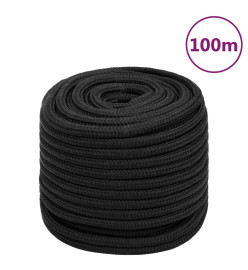 Corde de bateau Noir complet 16 mm 100 m Polypropylène