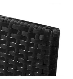 Mobilier de jardin à 3 places Résine tressée Noir