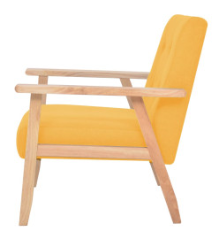 Ensemble de canapés 3 pcs Tissu Jaune