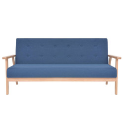 Ensemble de canapé 3 pcs Tissu bleu