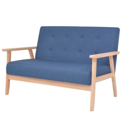 Ensemble de canapé 3 pcs Tissu bleu