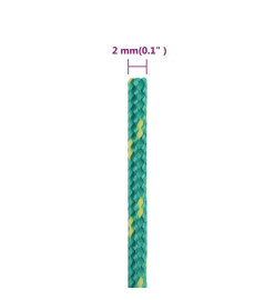 Corde de bateau Vert 2 mm 500 m Polypropylène