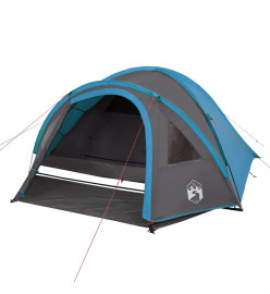 Tente de camping 4 personnes bleu 300x250x132 cm taffetas 185T