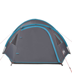 Tente de camping 4 personnes bleu 300x250x132 cm taffetas 185T