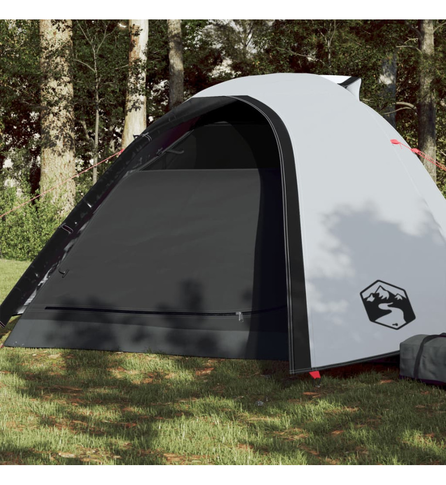 Tente de camping 4 personnes blanc 267x272x145 cm taffetas 185T