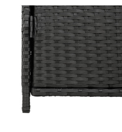 Armoire de rangement de jardin noir 83x45x76 cm résine tressée