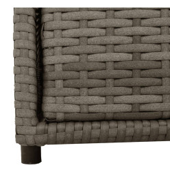 Armoire de rangement de jardin gris 55x59x69 cm résine tressée