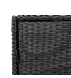 Armoire de rangement de jardin noir 55x59x69 cm résine tressée