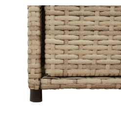 Armoire de rangement de jardin beige 55x55x111cm résine tressée