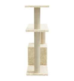 Arbre à chat avec griffoirs en sisal Crème 70 cm