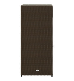 Armoire de rangement jardin marron 55x55x111 cm résine tressée
