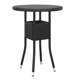 Salon de jardin 5 pcs Résine tressée Noir