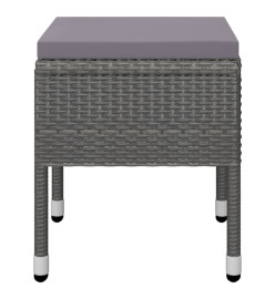 Ensemble de salle à manger de jardin 5 pcs Gris