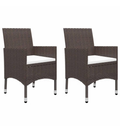 Ensemble de salle à manger de jardin 5 pcs Marron