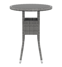 Salon de jardin 5 pcs Résine tressée Gris