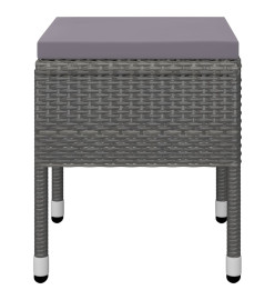 Ensemble de salle à manger de jardin 5 pcs Gris
