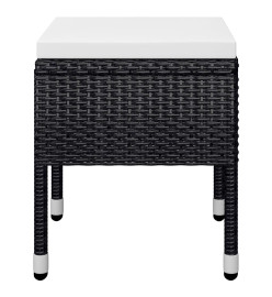 Ensemble de salle à manger de jardin 5 pcs Noir