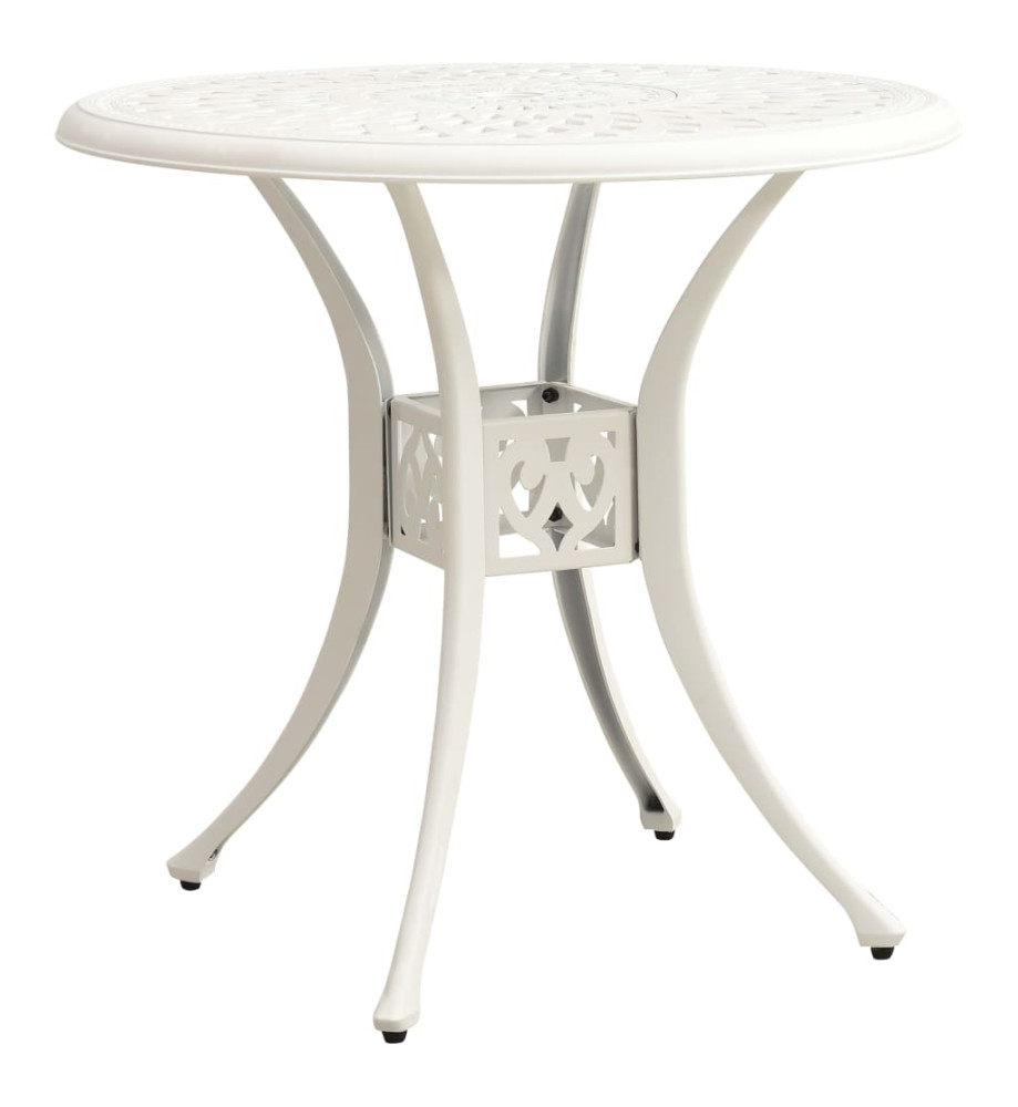 Table de jardin Blanc 78x78x72 cm Aluminium coulé Table de jardin Blanc 78x78x72 cm Aluminium coulé