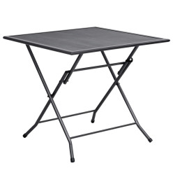 Ensemble de salle à manger de jardin 3 pcs Acier Anthracite