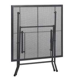 Ensemble de salle à manger de jardin 3 pcs Acier Anthracite