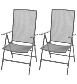 Ensemble de salle à manger de jardin 3 pcs Acier Anthracite