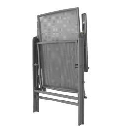 Ensemble de salle à manger de jardin 3 pcs Acier Anthracite