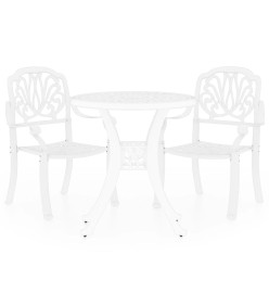 Ensemble de bistro 3 pcs Aluminium coulé Blanc