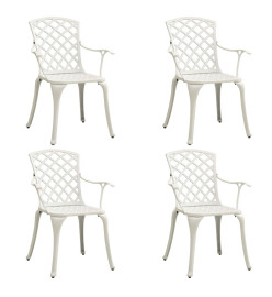Ensemble de bistro 5 pcs Aluminium coulé Blanc