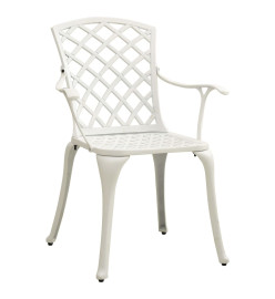 Ensemble de bistro 5 pcs Aluminium coulé Blanc