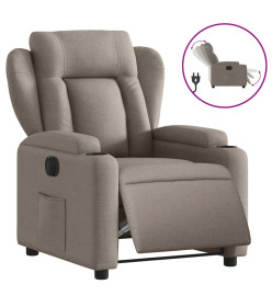 Fauteuil inclinable électrique Taupe Tissu