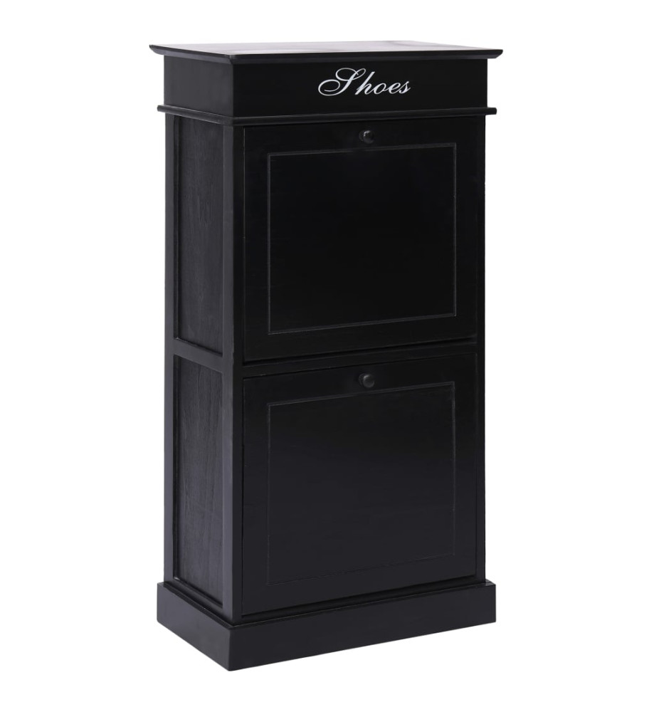 Armoire à chaussures Noir 50 x 28 x 98 cm Bois de Paulownia