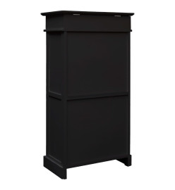 Armoire à chaussures Noir 50 x 28 x 98 cm Bois de Paulownia