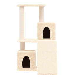 Arbre à chat avec griffoirs en sisal Crème 82 cm