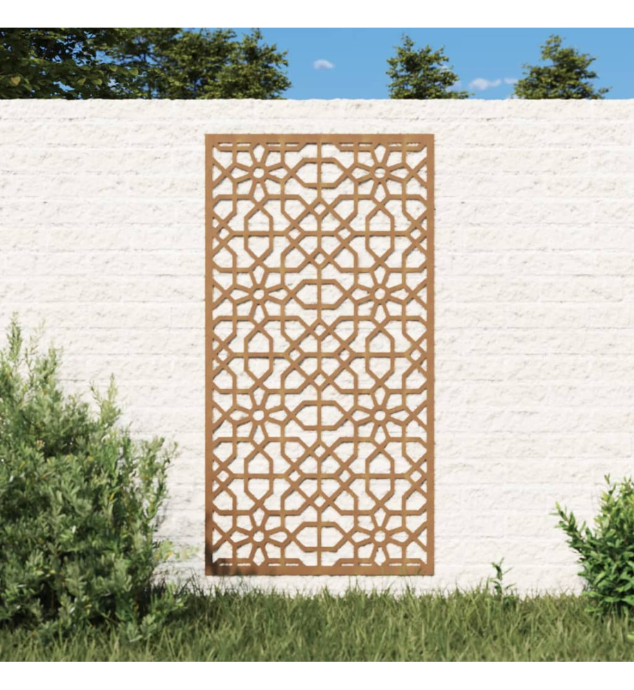 Décoration murale jardin 105x55cm acier corten design mauresque