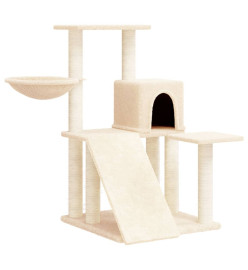 Arbre à chat avec griffoirs en sisal Crème 82 cm