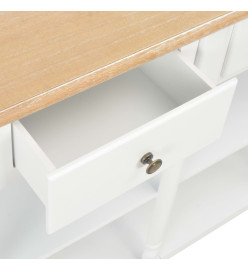 Table console Blanc 120x30x76 cm MDF