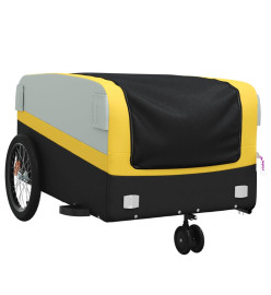 Remorque de vélo noir et jaune 45 kg fer