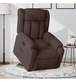 Fauteuil inclinable marron foncé tissu