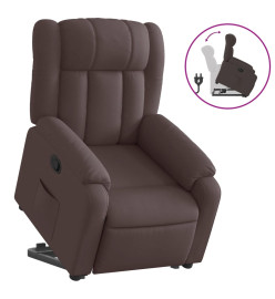 Fauteuil inclinable marron foncé tissu