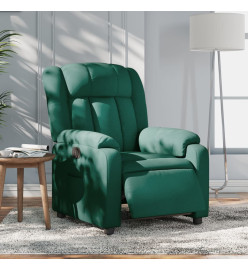 Fauteuil inclinable électrique Vert foncé Tissu