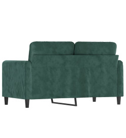 Canapé à 2 places Vert foncé 120 cm Velours