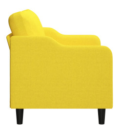 Canapé à 2 places Jaune clair 140 cm Tissu