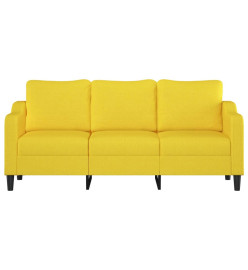 Canapé à 3 places Jaune clair 180 cm Tissu