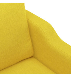 Canapé à 3 places Jaune clair 180 cm Tissu